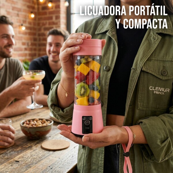 Licuadora Portatil Mini Recargable Usb Batidora Jugos Frutas IMBACK Rosa Licuadora Portatil Mini Recargable Usb Batidora Jugos Frutas IMBACK Rosa