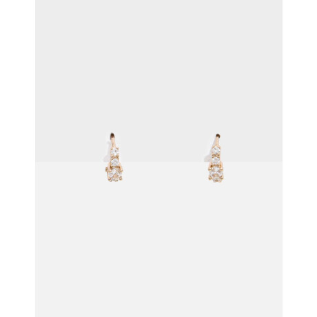 Argollas Con Cubic Zirconia Dorado