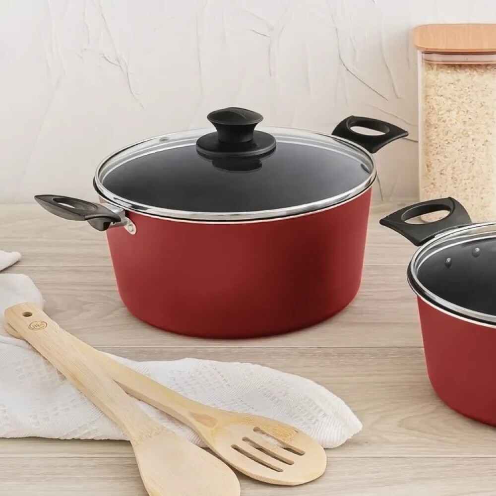 Olla C/Tapa Vidrio 20 Cms Just Cook OLLA C/TAPA VIDRIO 20 CMS JUST COOK