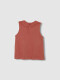 Camiseta Sin Mangas Cuello Openwork Naranja