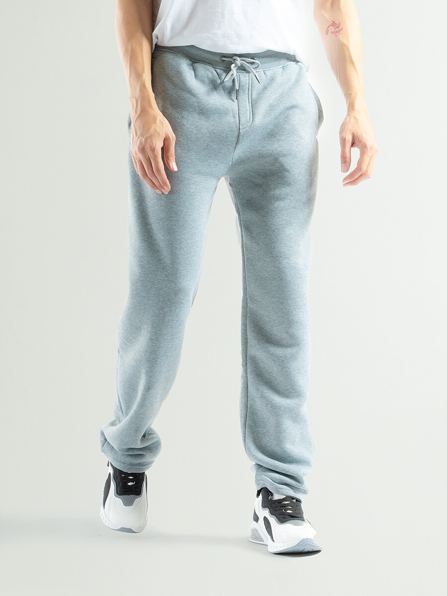 Pantalon de Felpa Clasico Bristol - Gris Claro Melange 