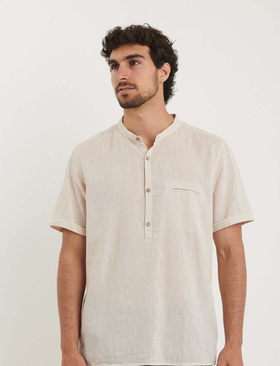 012405 CAMISA HARRINGTON LABEL Natural