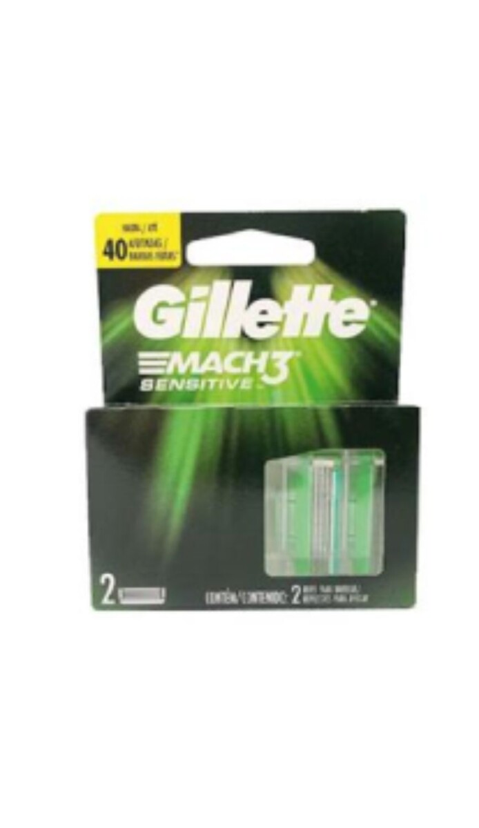 CARTUCHO MACH 3 GILLETTE SENSITIVE X2 
