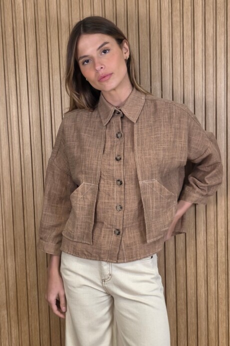 Sobrecamisa Greta Tostado