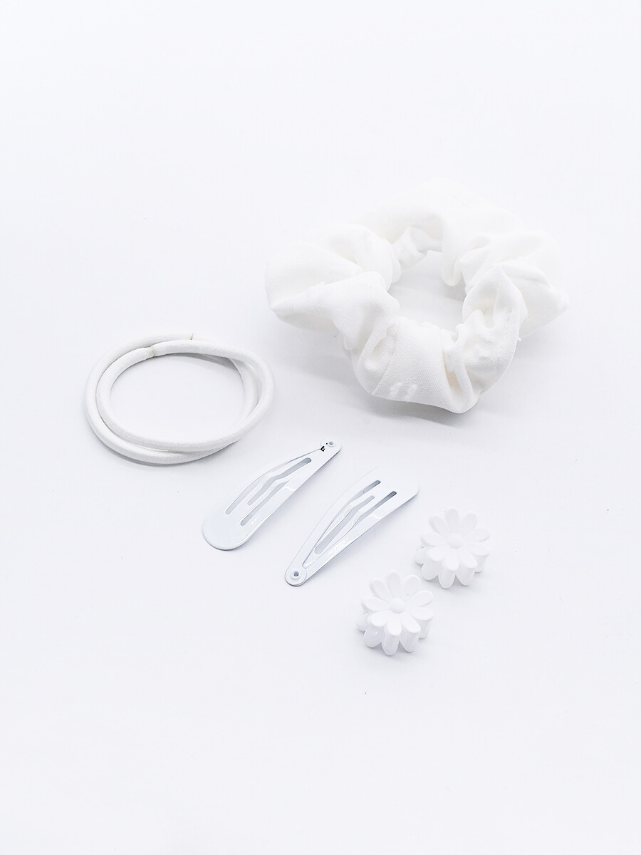 COLEROS Y BROCHES PACK X 4 - BLANCO 