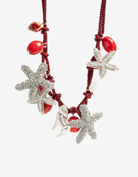 Collares Cortos Cordón Collar Corto Multidijes Estrella - Rojo Medio