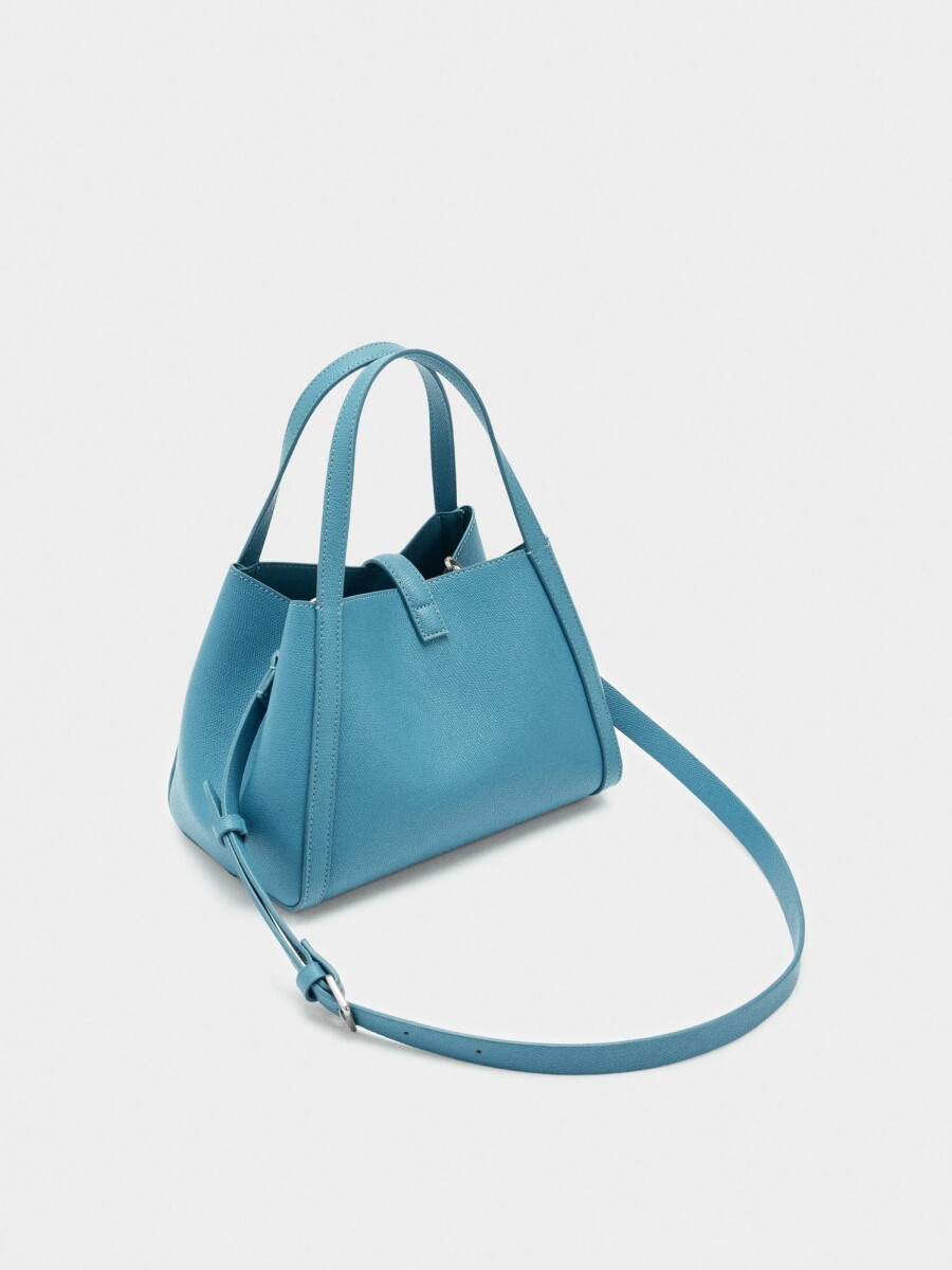 Bolso Tote Con Bolsa Interior azul