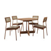 Juego de comedor - Lux Atria Cuadrada Marrón