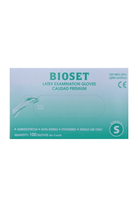 Guantes de Látex Bioset - Caja x 100 unidades Guantes de Látex Bioset - Caja x 100 unidades