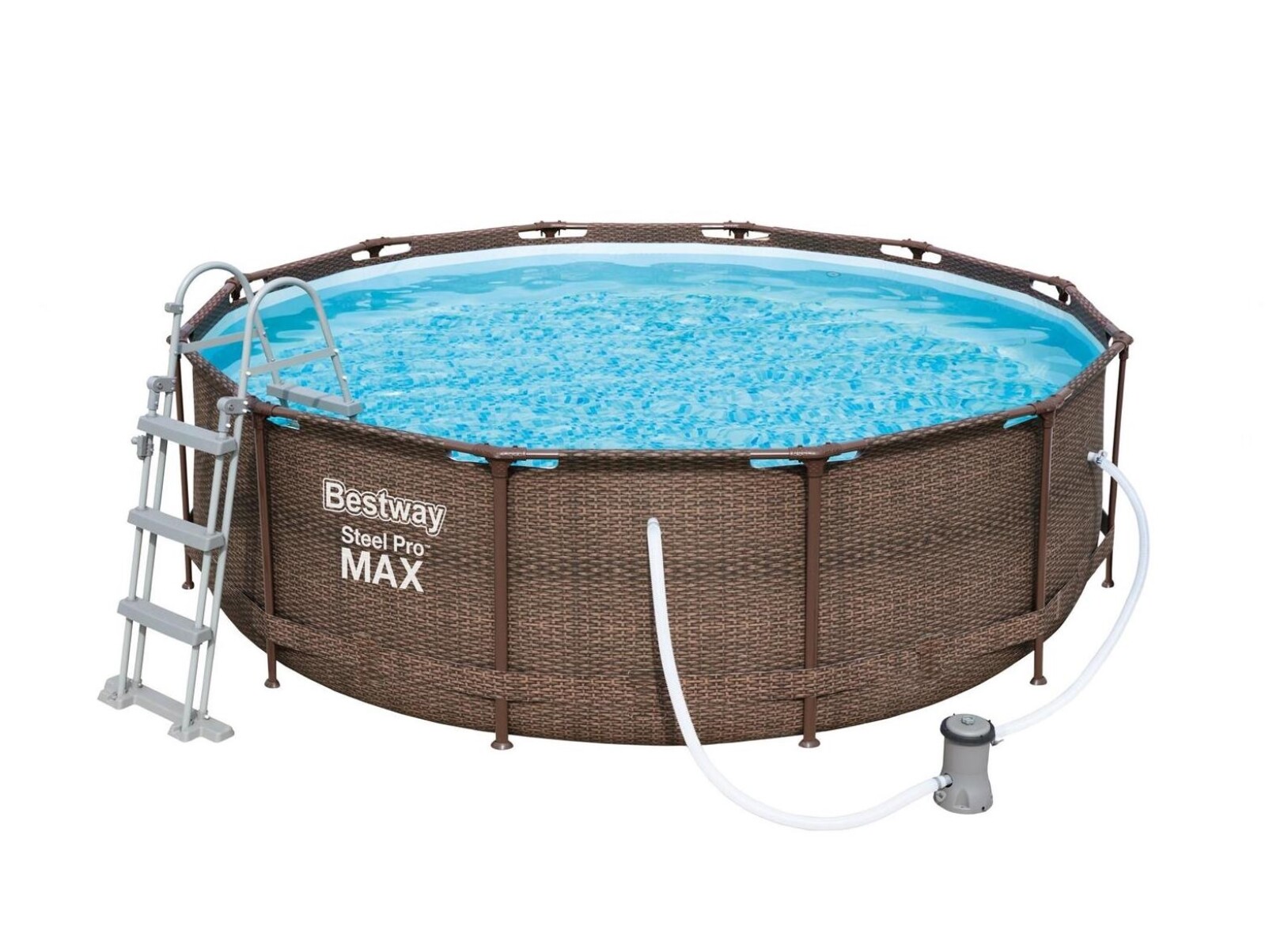 Piscina Bestway 9150LTS Redonda C/Estructura Metalica Diseño Ratán 