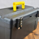 Caja de herramientas plástico con cerradura de metal NEGRO