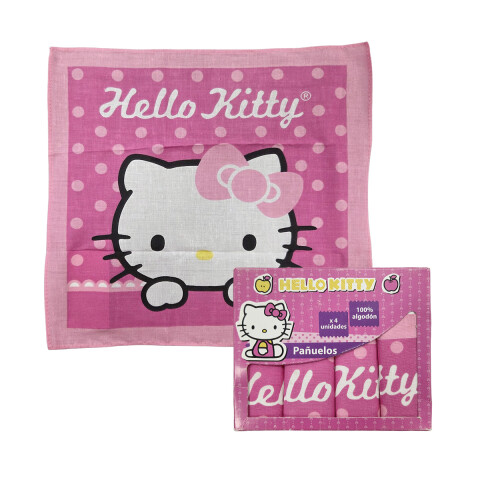 Pack x 4 Pañuelos Infantiles Hello Kitty 25 x 25 cm U