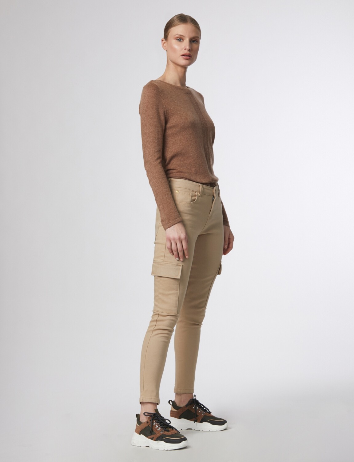 Mujer Esprit En Mezcla De Lino: Pantalón Cargo Beige | Pantalones ⋆ Isabel  Alcantud