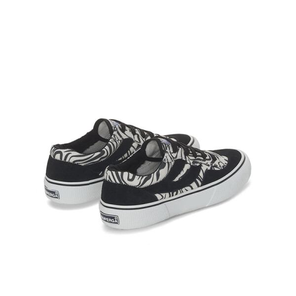 Championes Superga 2941 Revolley Zebra Print Negro
