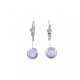 Caravanas antiguas oro 18k 2 tonos con brillantes. Caravanas antiguas oro 18k 2 tonos con brillantes.