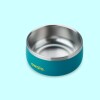 Plato comedero mascotas acero inoxidable c/ antideslizante Turquoise & Caicos