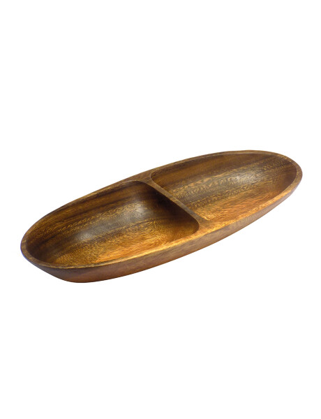 COPETINERO OVAL 2 DIVISIONES MADERA 32X12X4CM COPETINERO OVAL 2 DIVISIONES MADERA 32X12X4CM