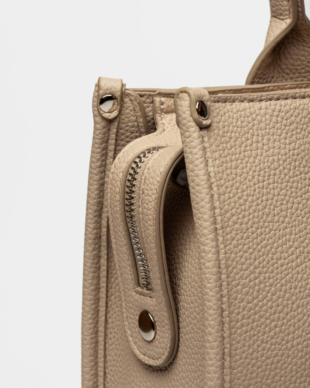 Shopper Oak En Efecto Cuero Graneado Natural