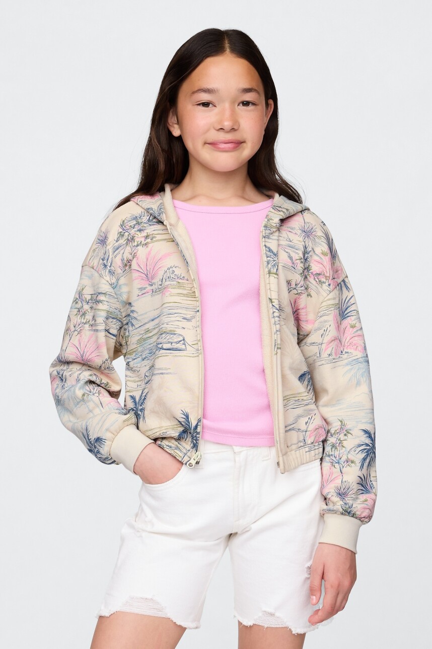 Canguro Sin Felpa Niña Palm Print