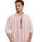 camisa lino rayas blanco