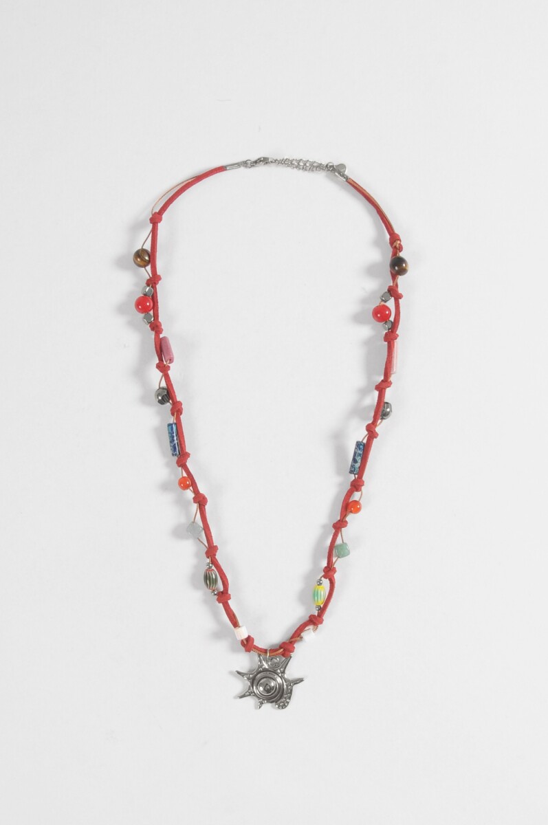 Collar cordón espiral acero - plateado 