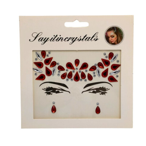 Sticker para Rostro Diamante Rojo