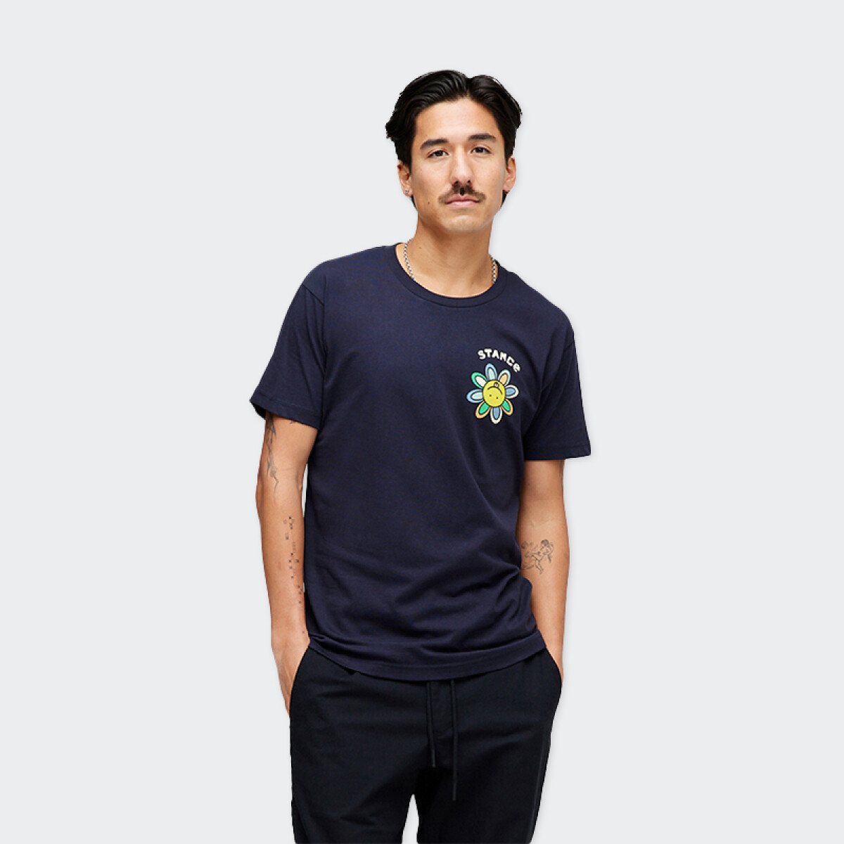 Remera Stance Floral Punch - Azul 