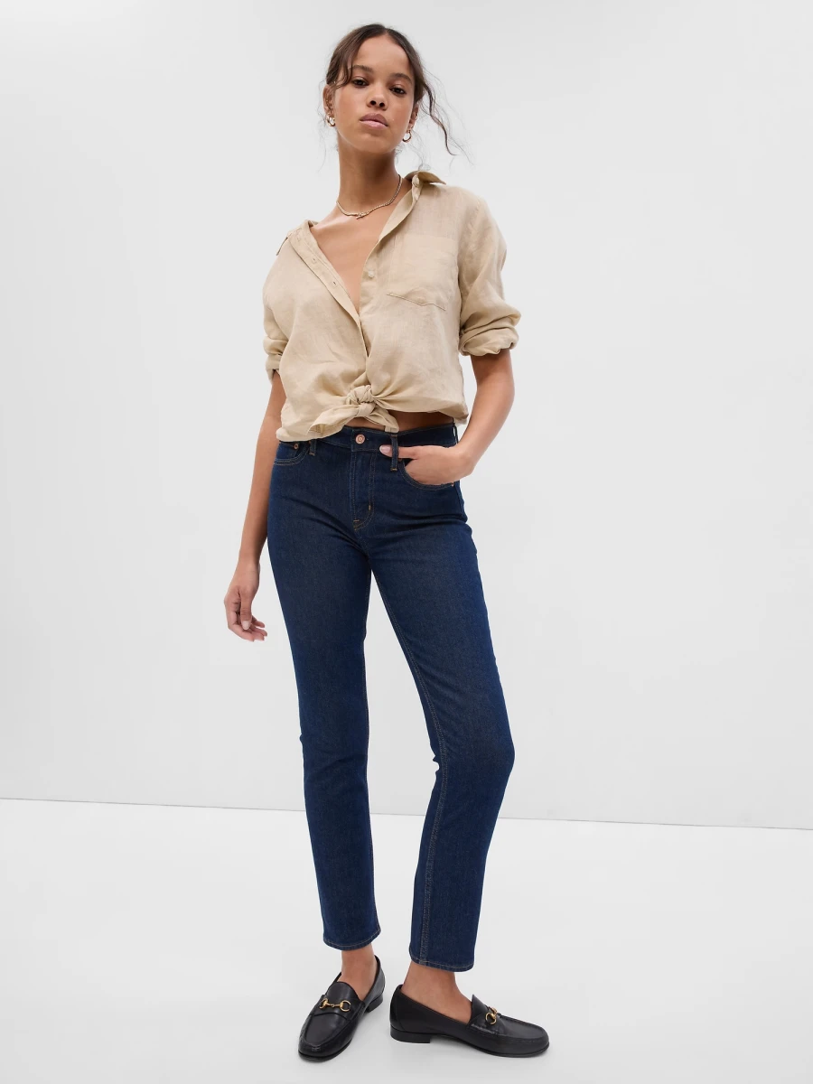 Jean Vintage Slim Mujer - Dark Indigo 