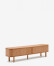 Mueble TV Mailen 2 puertas en chapa de fresno con acabado natural 200 x 50 cm