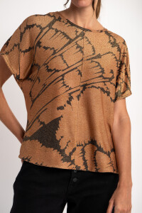 Blusa Lurex Café