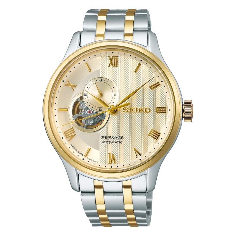 Reloj Seiko Presage Japanese Garden SSA464J1 para hombre con correa de acero Plateado