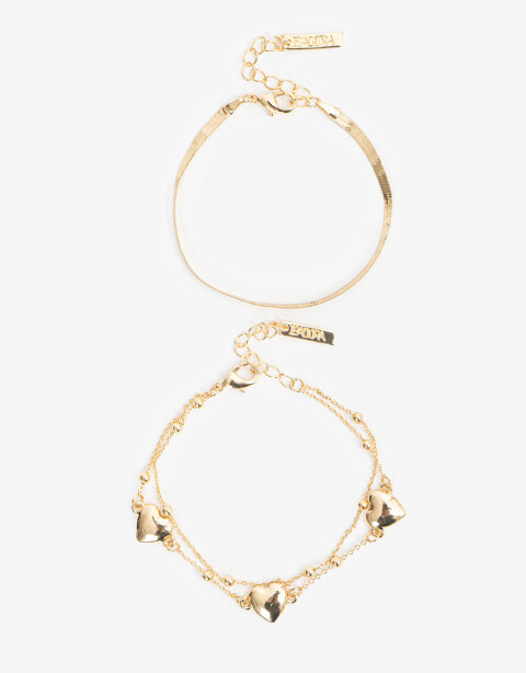 Pulseras Flexibles Sets Metal Set De Pulseras Flexibles - Dorado