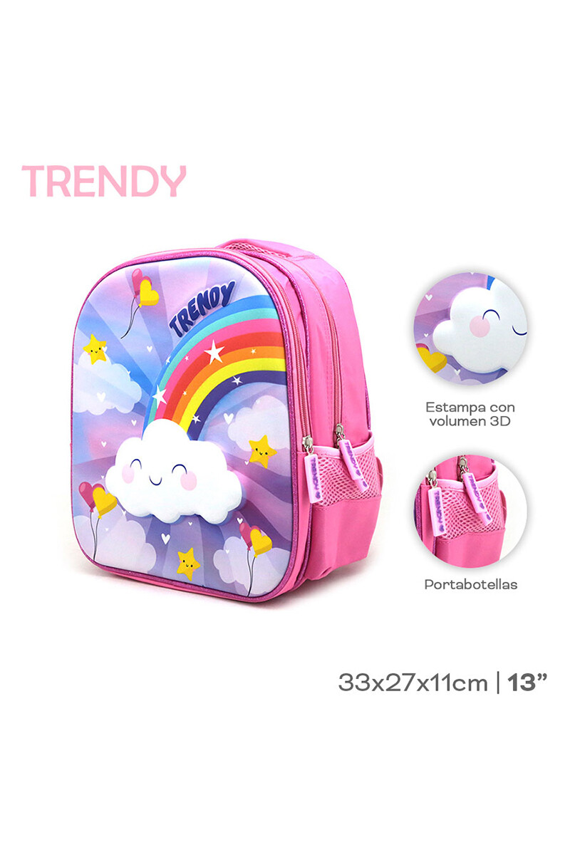 Mochila 3D arcoíris Rosado