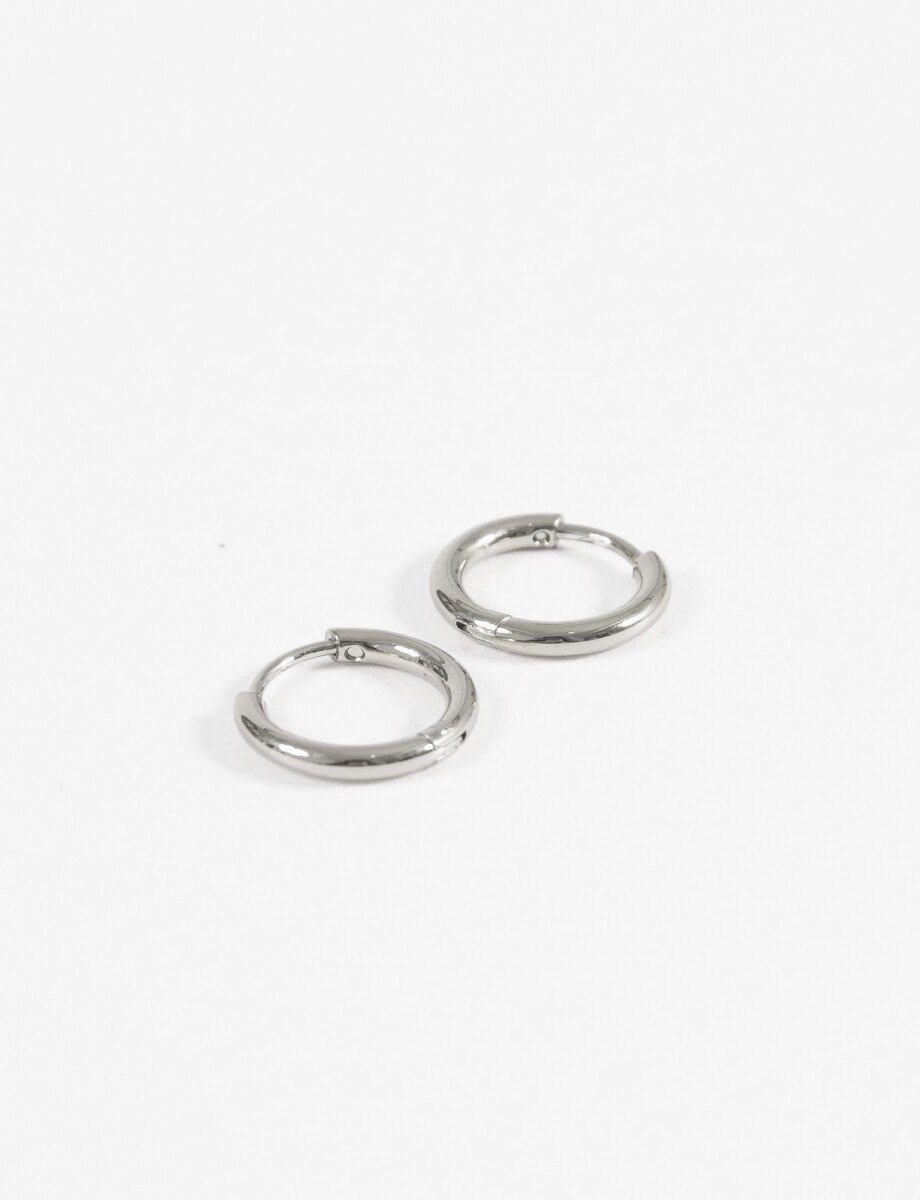 Aros acero extra small - plateado 