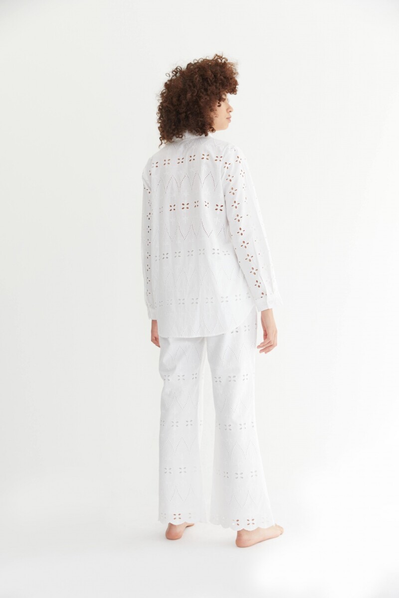 Camisa broderie blanco