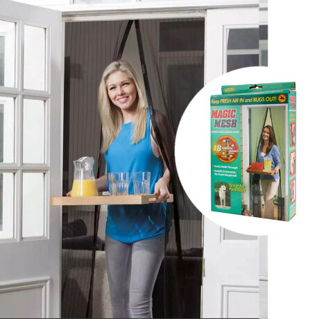 Cortina Mosquitero Magnético para Puerta NEGRO