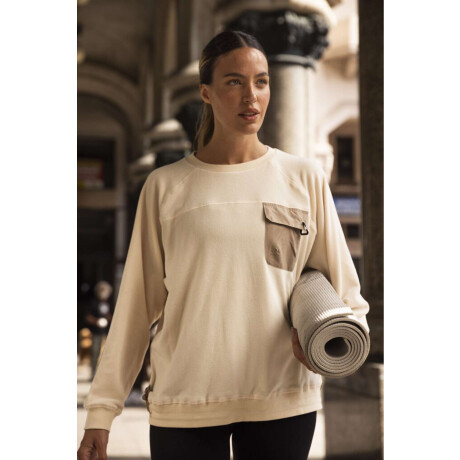 New sweater polar with pocket Beige