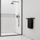 TOALLERO RECTO METAL LINEA MANTUA COLOR NEGRO MATE ACERO NEGRO
