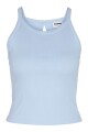 Top Riba Cuello Halter Cerulean