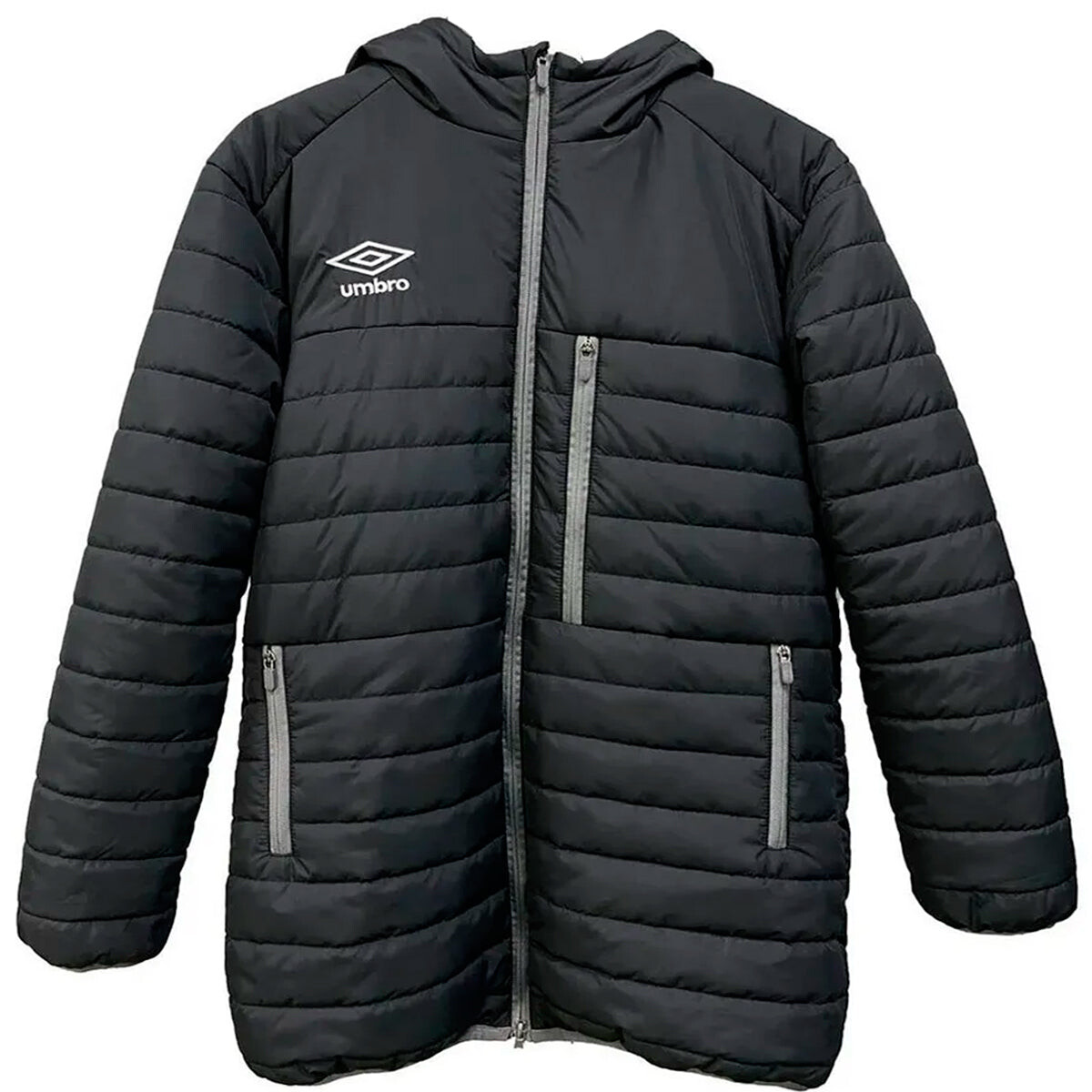 Camperon Umbro C/ Capucha Adulto Parka Abrigo Hombre - Negro 