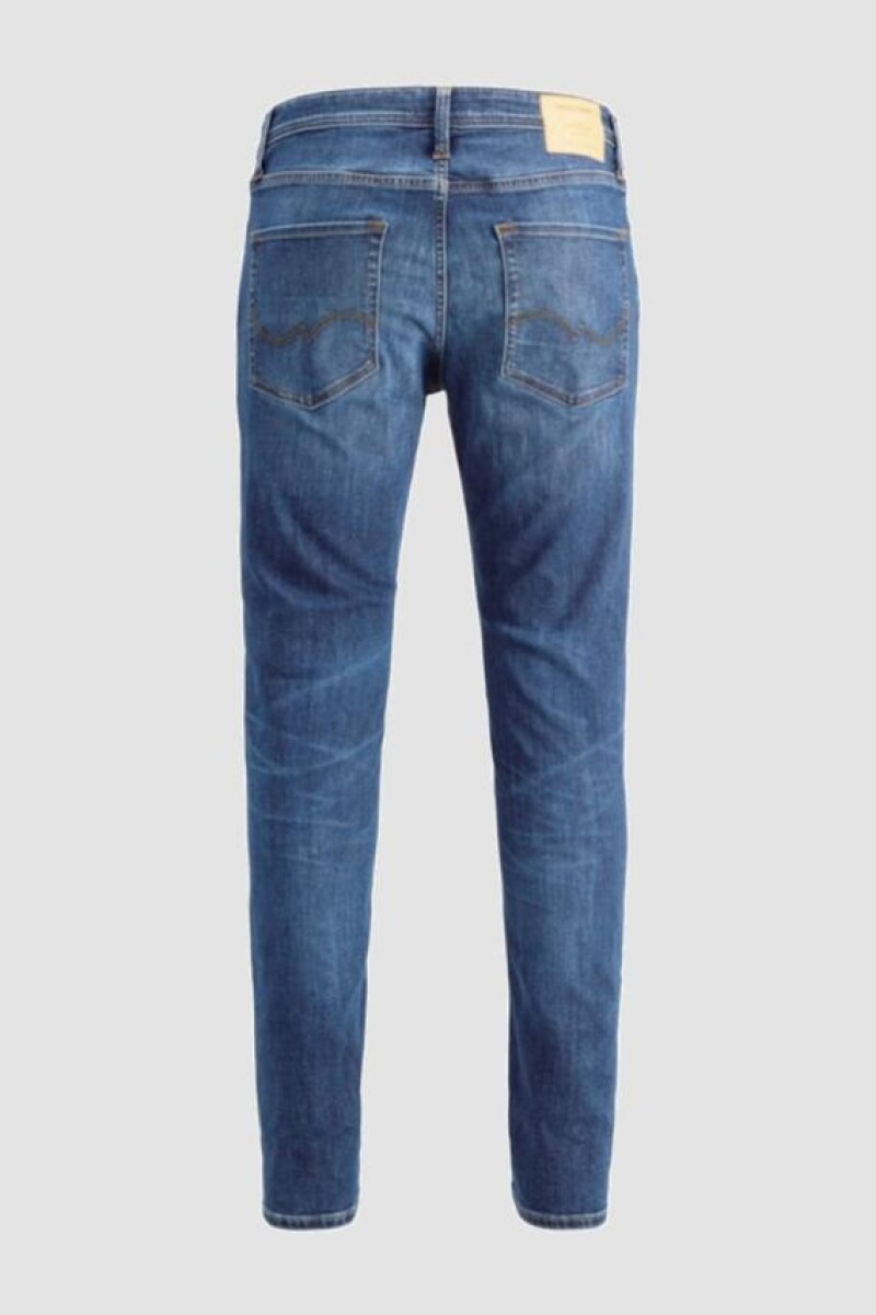 Jeans Slim Fit Con Lavado Azul Oscuro Blue Denim