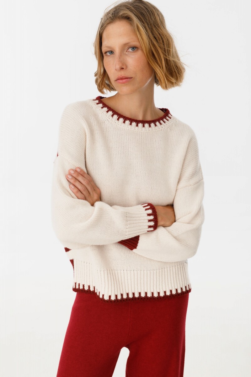 Sweater Portal Bordeaux/Crudo