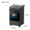 COCINA ENXUTA CENX 9504N 4H -Negra N/A