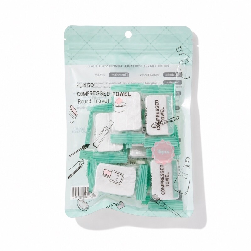 TOALLA COMPRIMIDA PORTÁTIL (15 CT) TOALLA COMPRIMIDA PORTÁTIL (15 CT)
