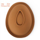 Molde de Silicona para Huevos de Chocolate 18.2×14.5×5.8cm Marron