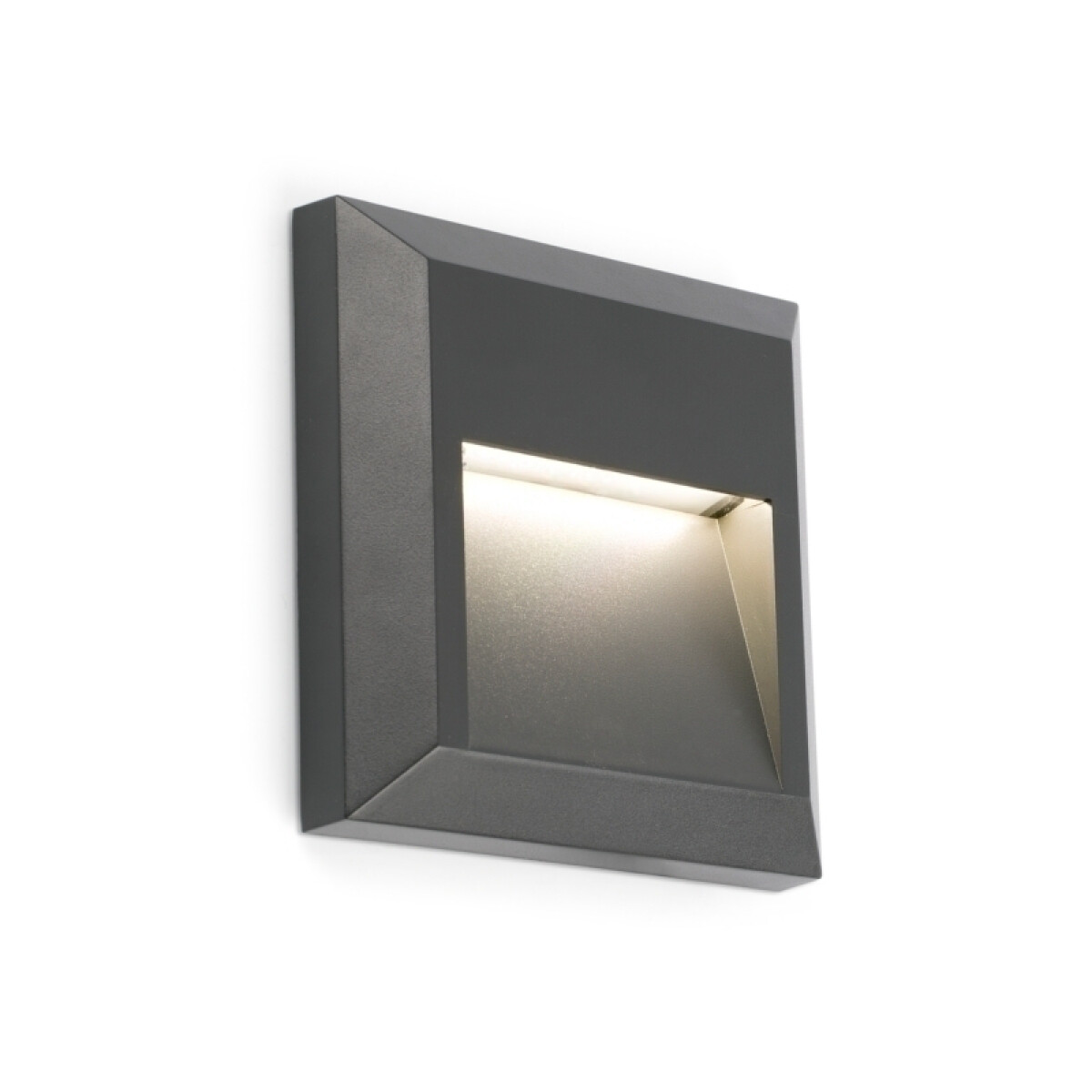 Aplique cuadrado gris LED 1W luz cálida 125mm IP65 - FA2062 