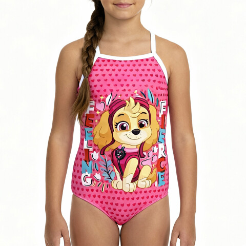 Malla Entera Playa Infantil Paw Patrol Talle 2/8 SKYE Fucsia