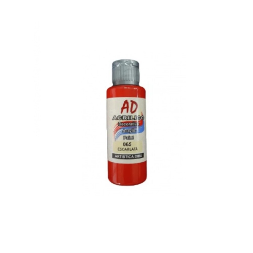 Acrílico Decorativo Ad 60 Ml Escarlata #Acrílico Decorativo Ad 60 Ml Escarlata