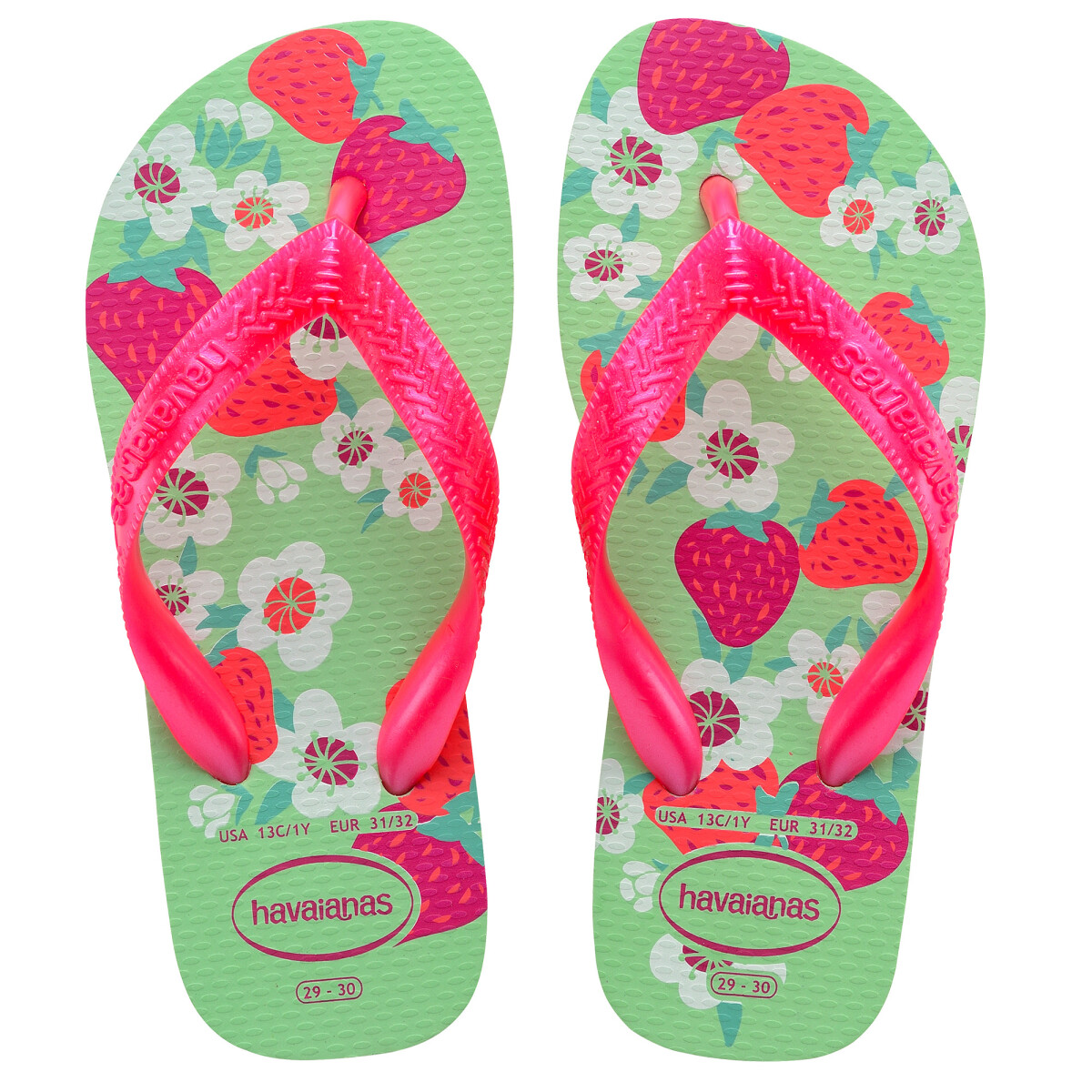 Sandalias Infantiles Havaianas Hav.Kids Flores - Verde 
