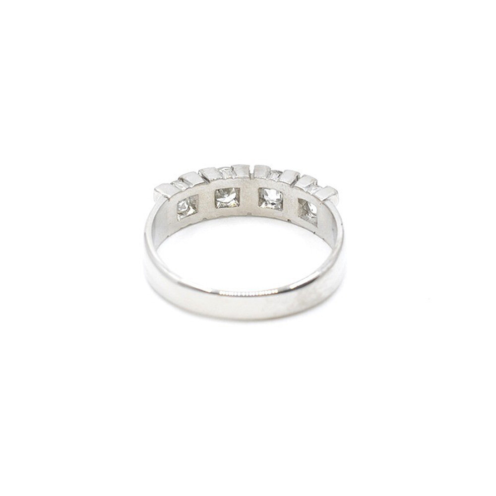 Anillo Antiguo Medio Sin Fin En Oro Blanco 18 K Y Brillantes Anillo Antiguo Medio Sin Fin En Oro Blanco 18 K Y Brillantes
